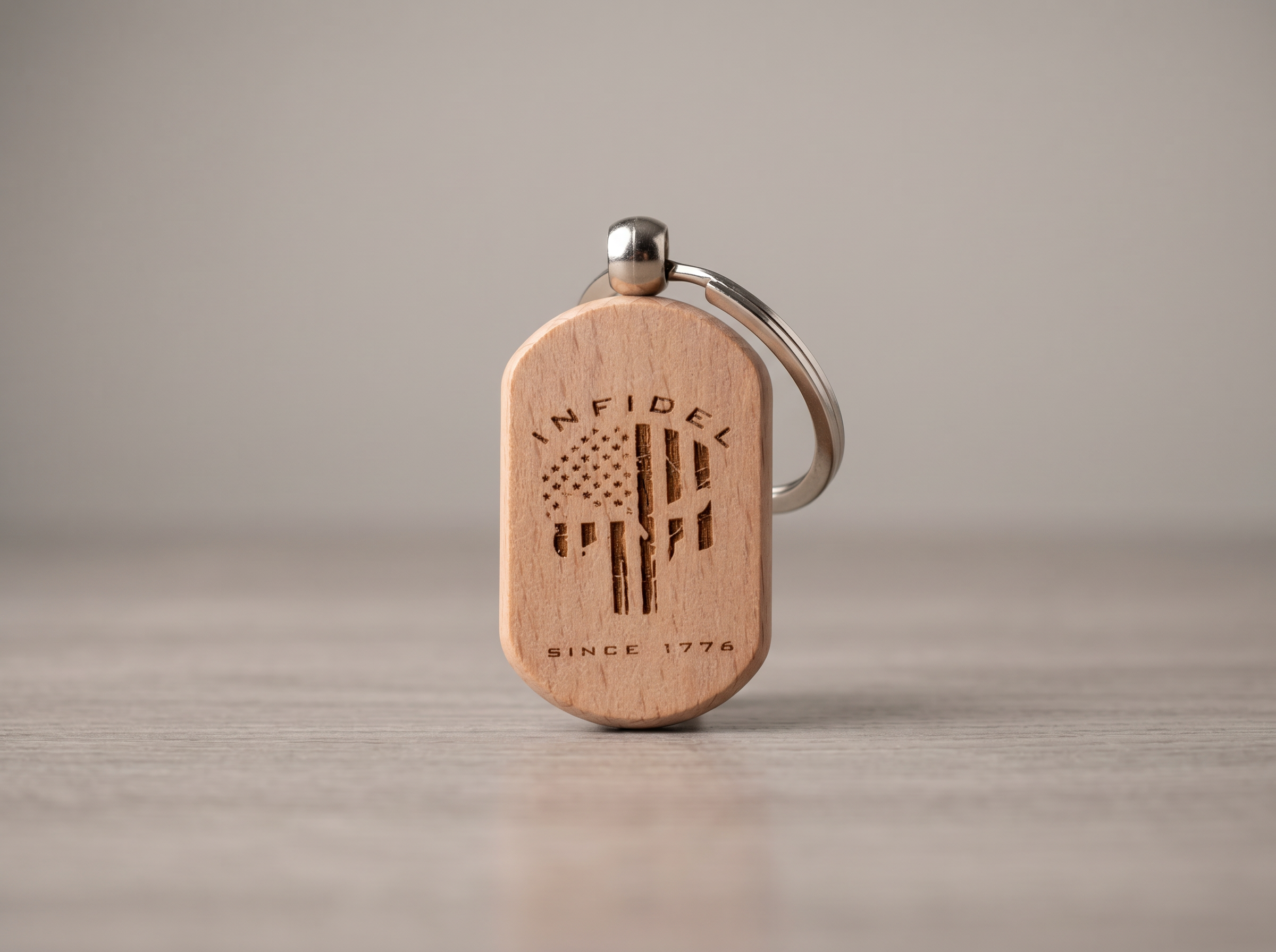 Custom Laser Engraved Keychain: Company Logo, Military Gift
