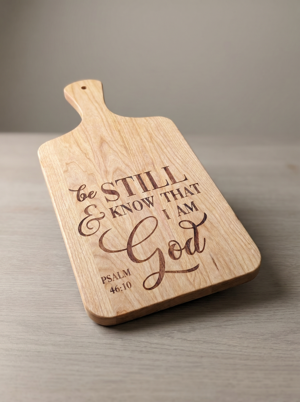 Christian Cutting Board — Bible Verse Maple