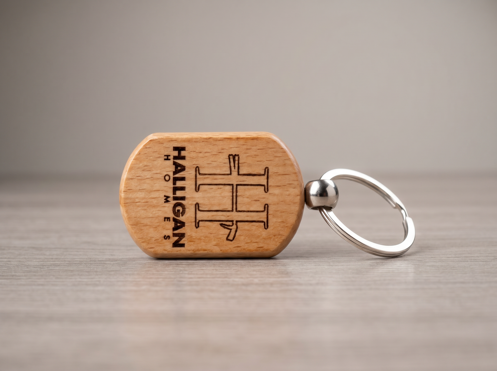 Custom Logo Engraved Keychain
