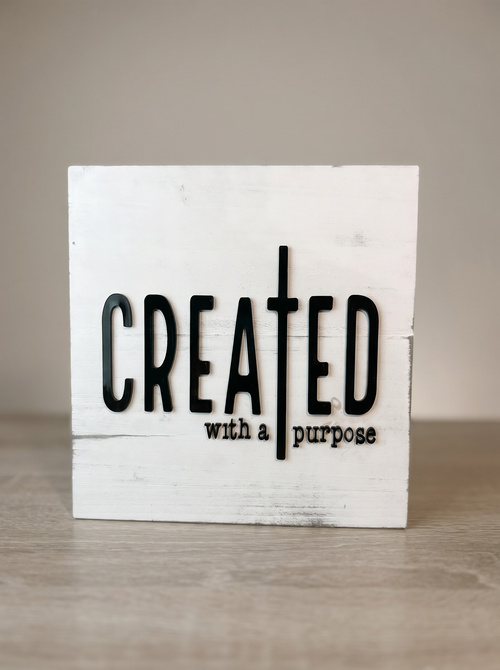 Christian Faith Wall Art — Rustic Acrylic Sign