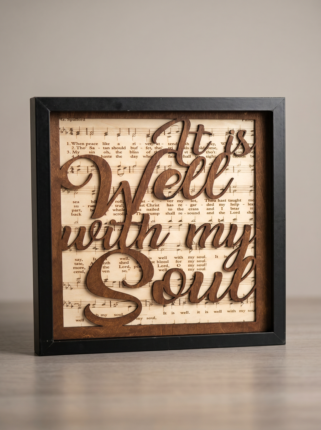 It Is Well Framed Christian Hymn Art