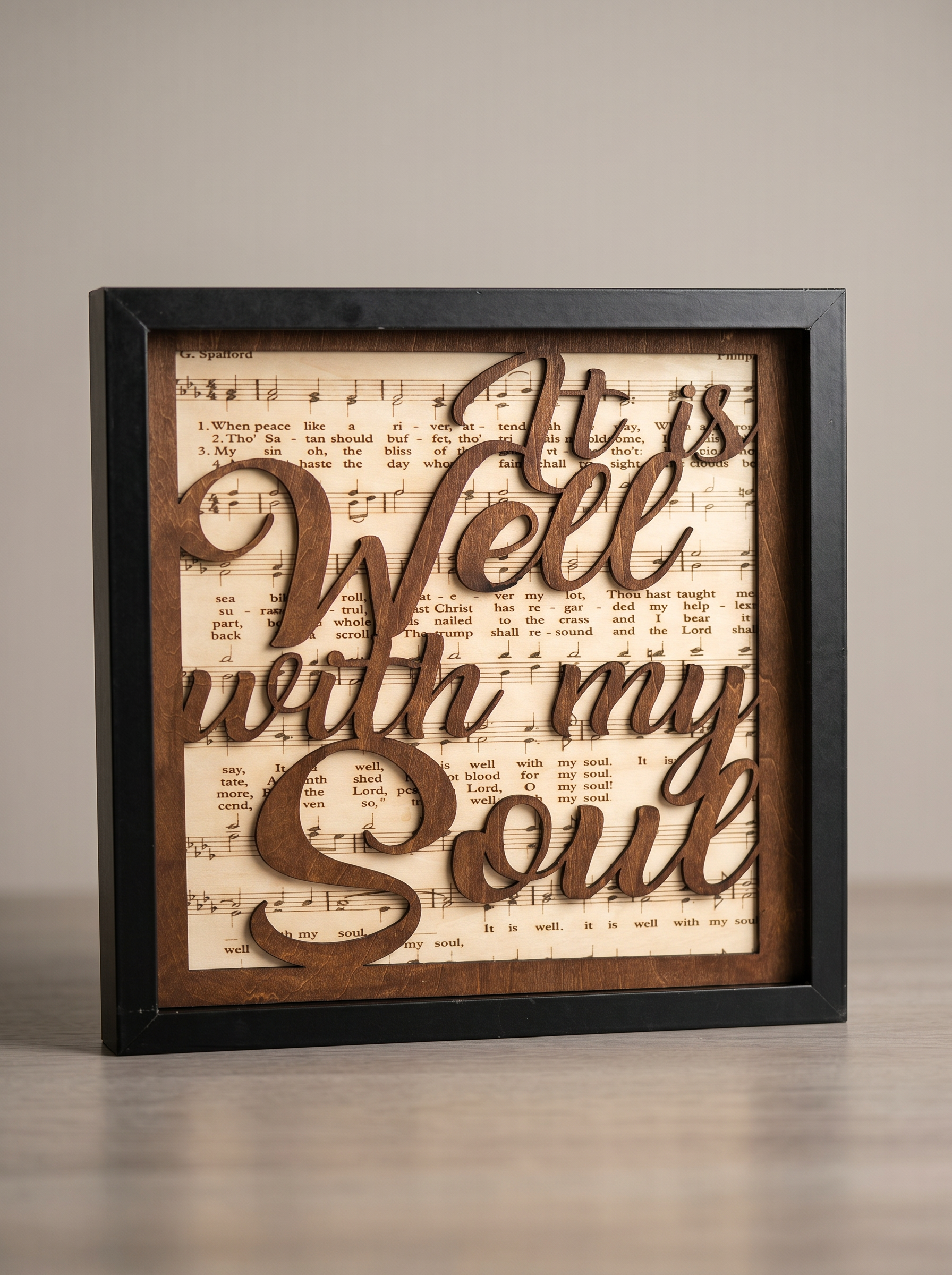 It Is Well Framed Christian Hymn Art