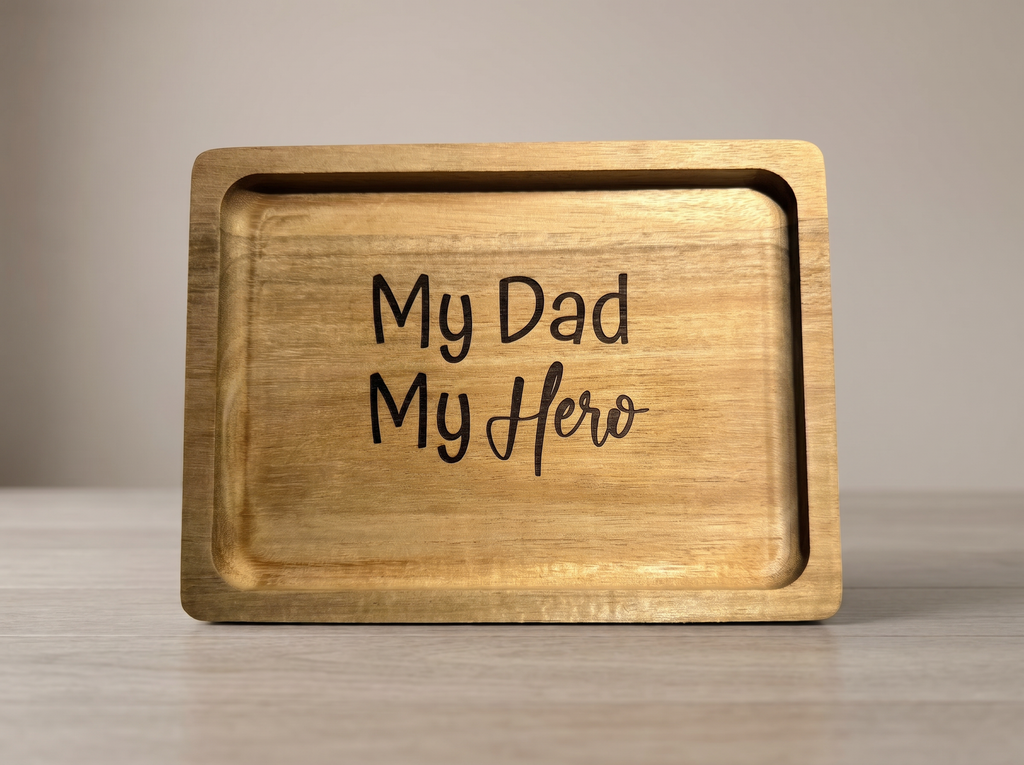 Custom Engraved Wooden Valet Tray
