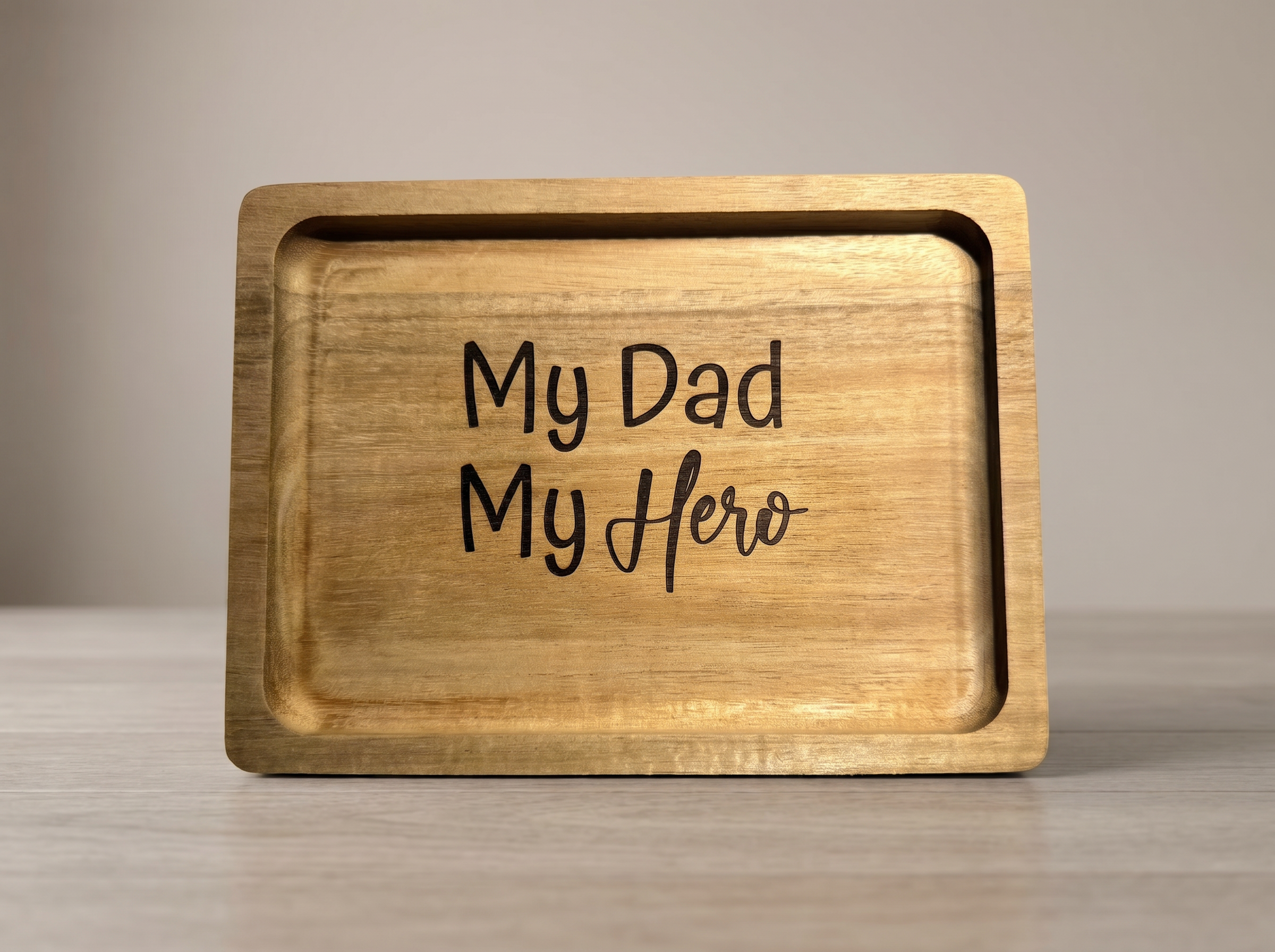 Custom Engraved Wooden Valet Tray