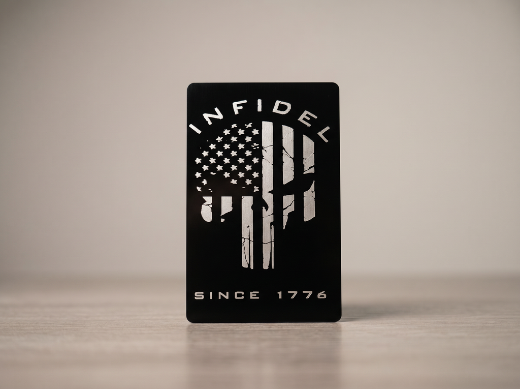Veteran Punisher Skull Wallet Card