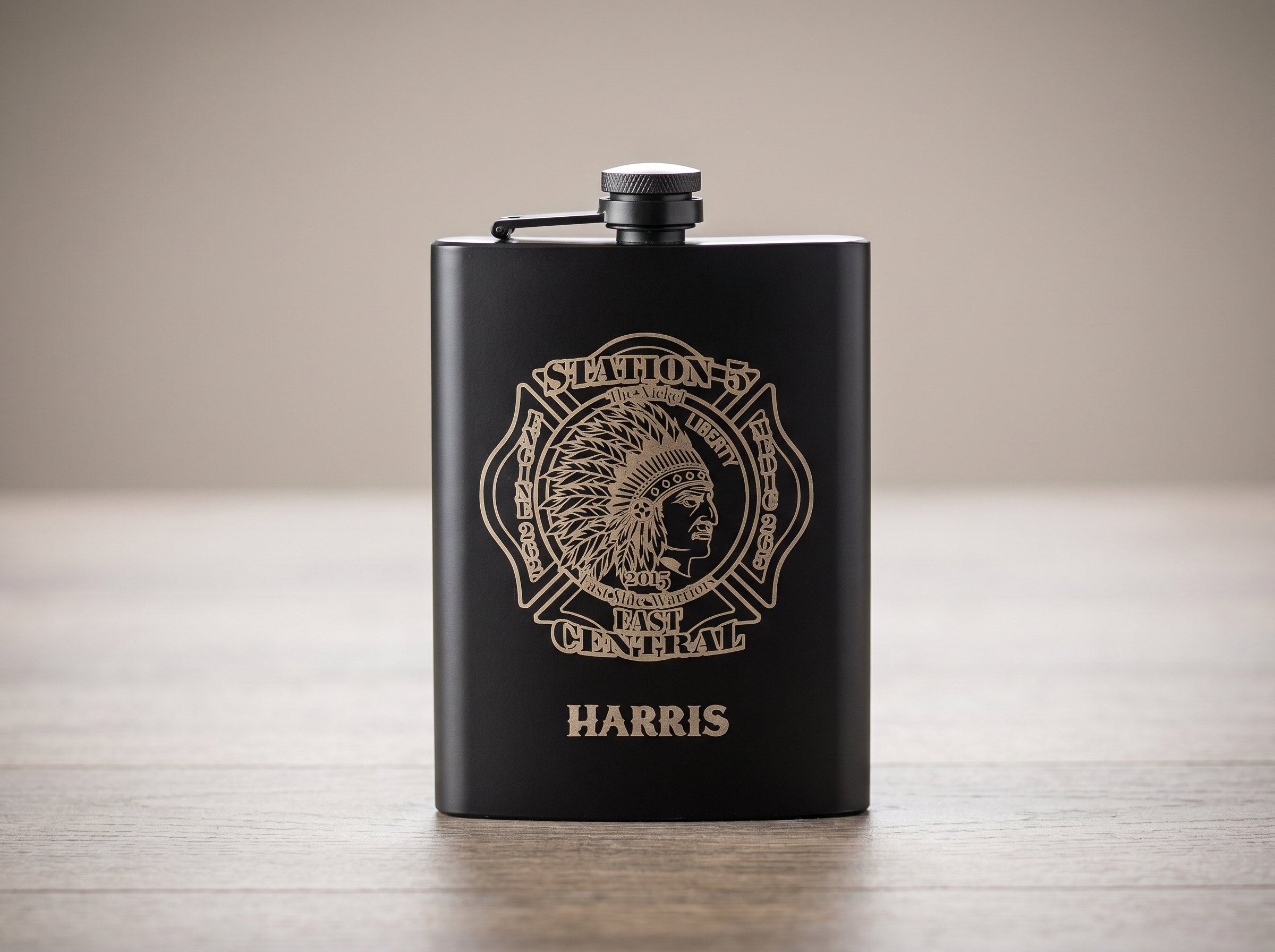 Firefighter Engraved Hip Flask