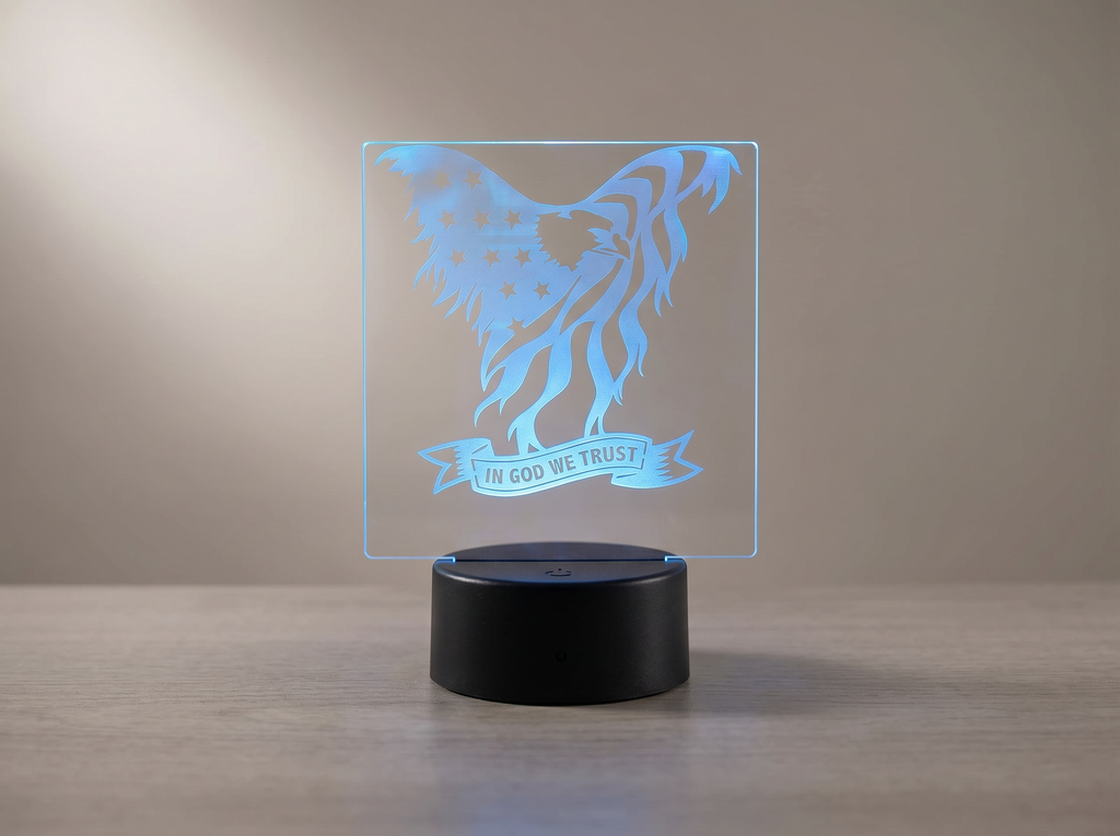 Patriotic Eagle Acrylic Night Light