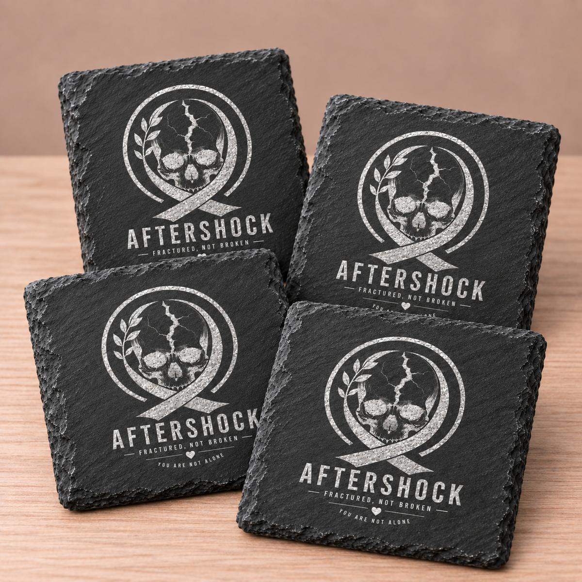 Aftershock Slate Coasters