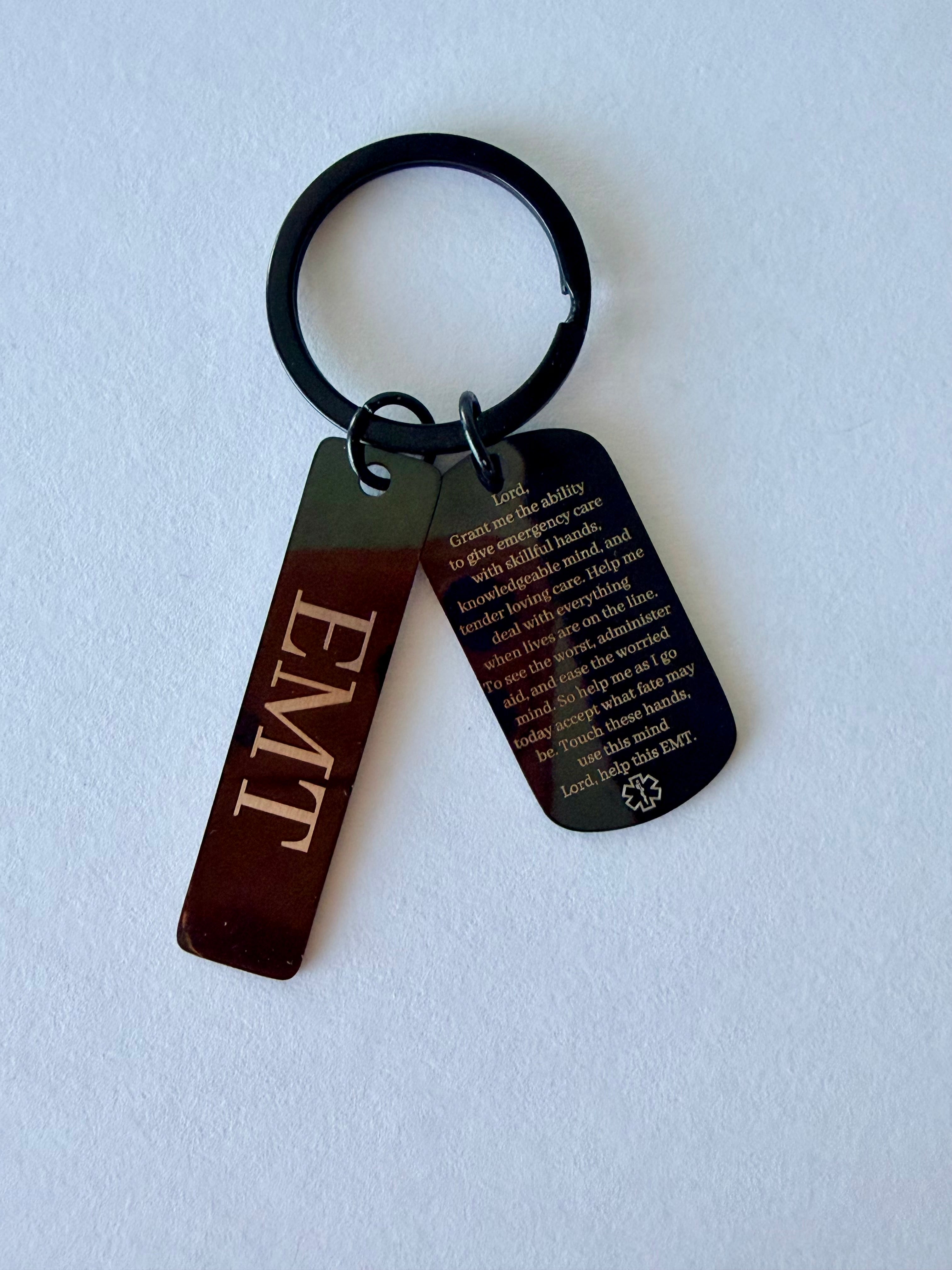 Public Safety Prayer Keychain — Custom Tag