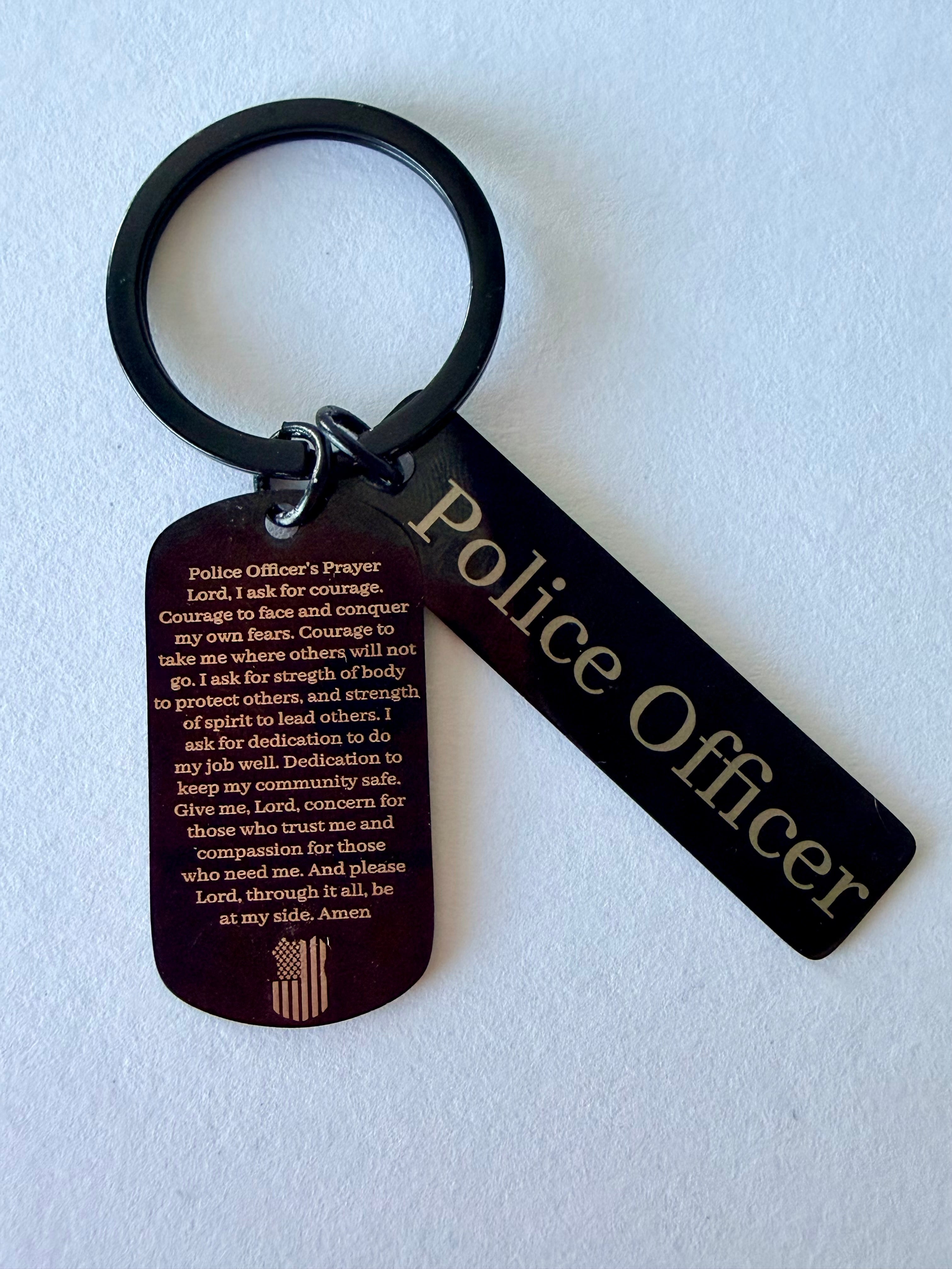 Public Safety Prayer Keychain — Custom Tag