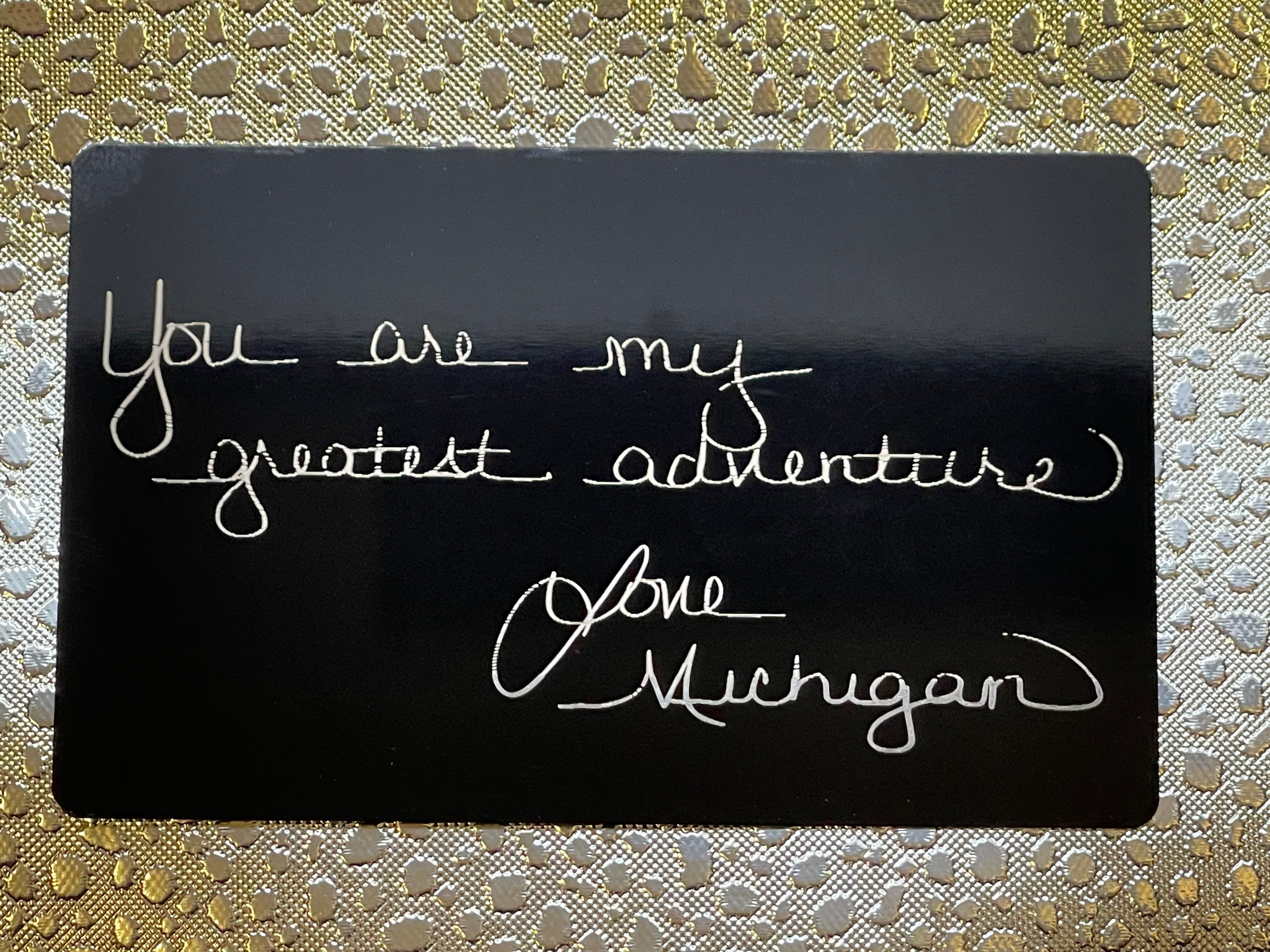 Engraved Encouragement Wallet Card