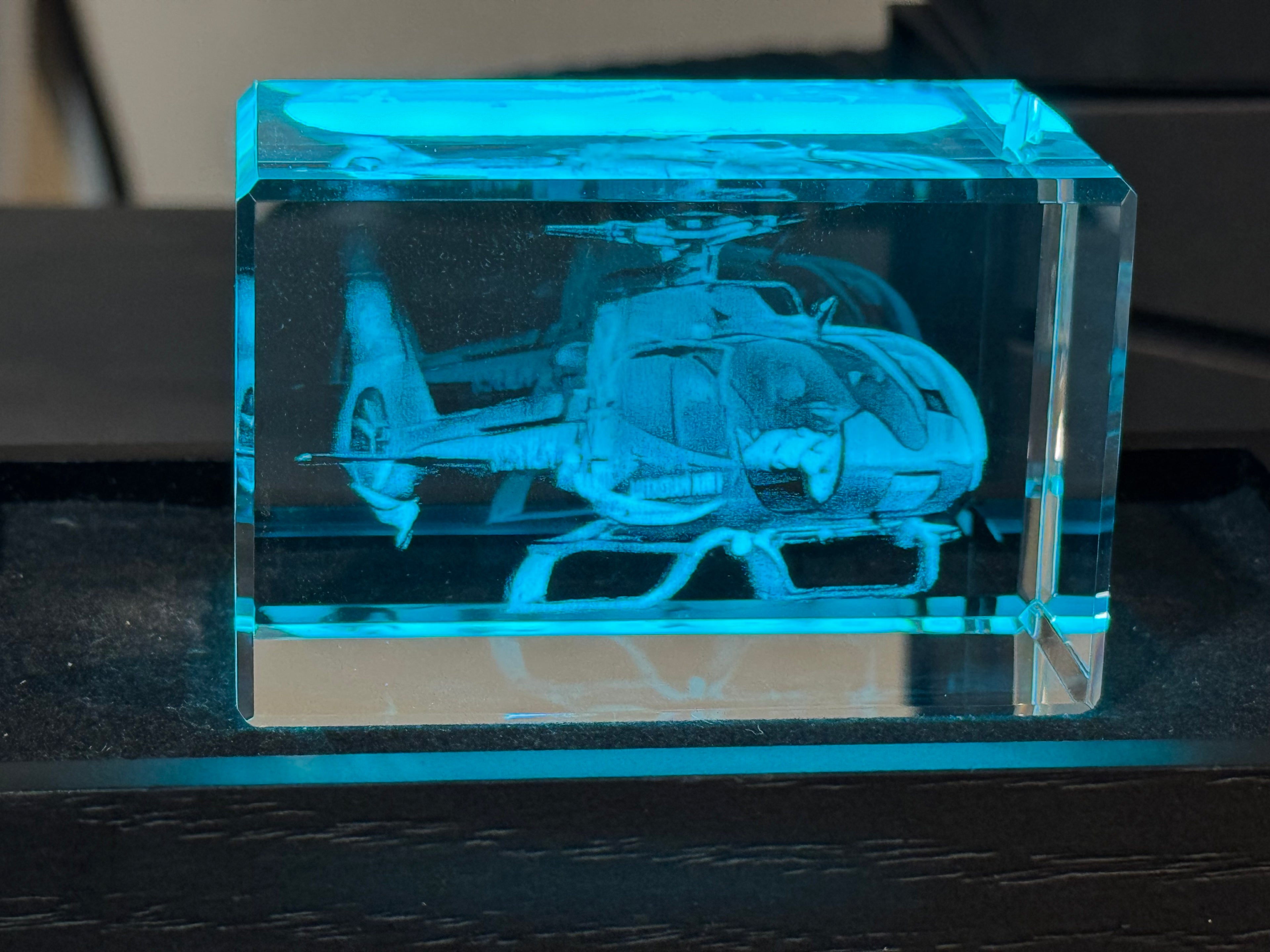 Personalized Tribute 3D Crystal — Add Engraved Name, Date & Service Detail