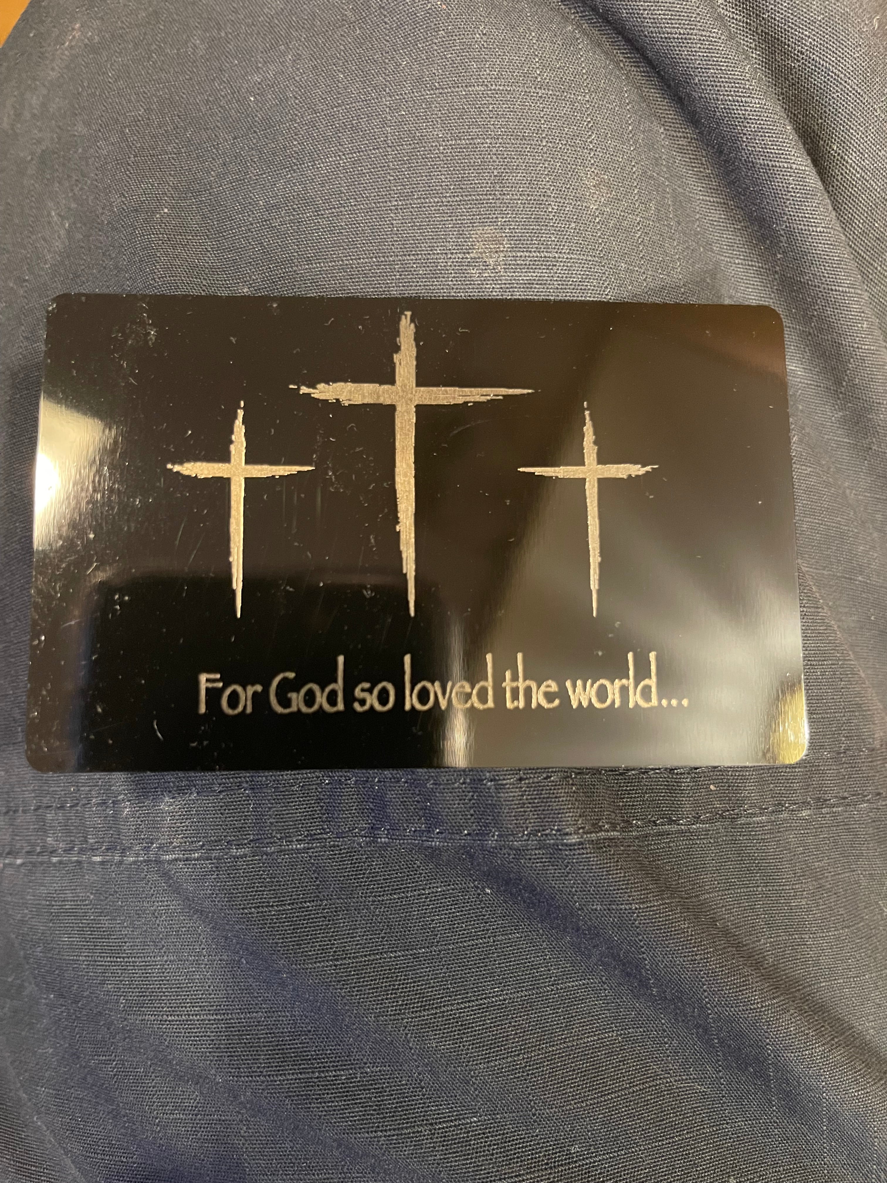 Engraved Encouragement Wallet Card