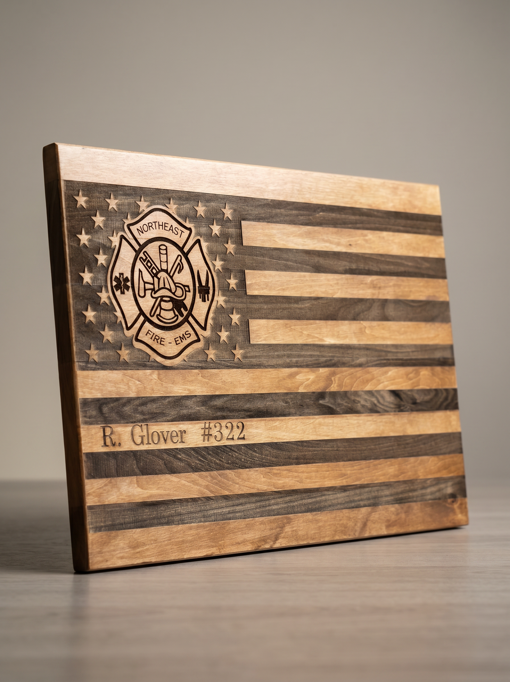 Firefighter Flag Plaque — First Responder Gift