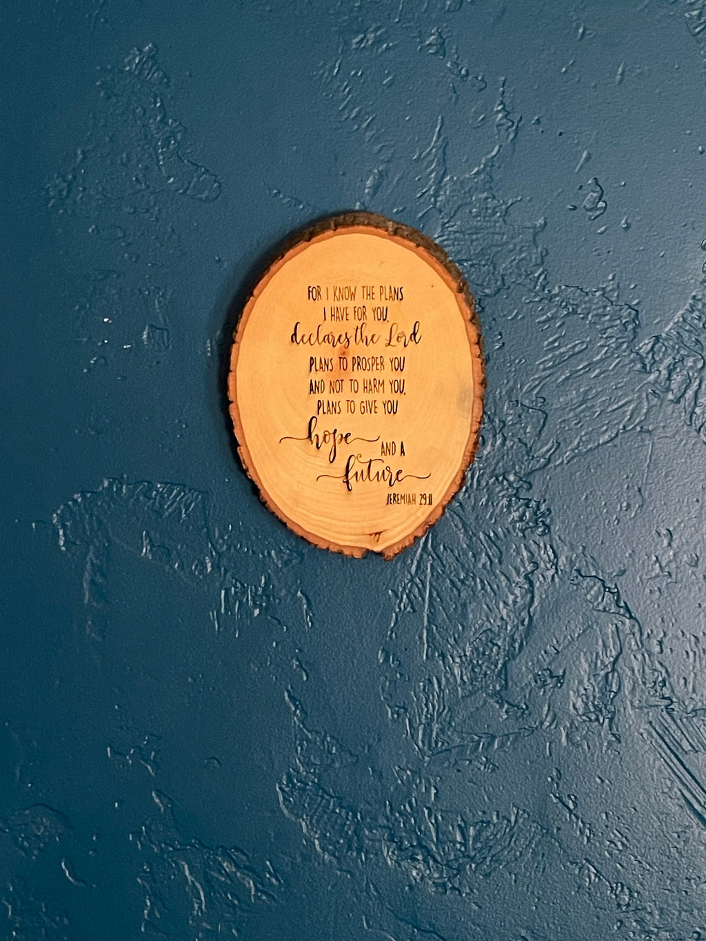 Jeremiah 29:11 Engraved Wood Plaque