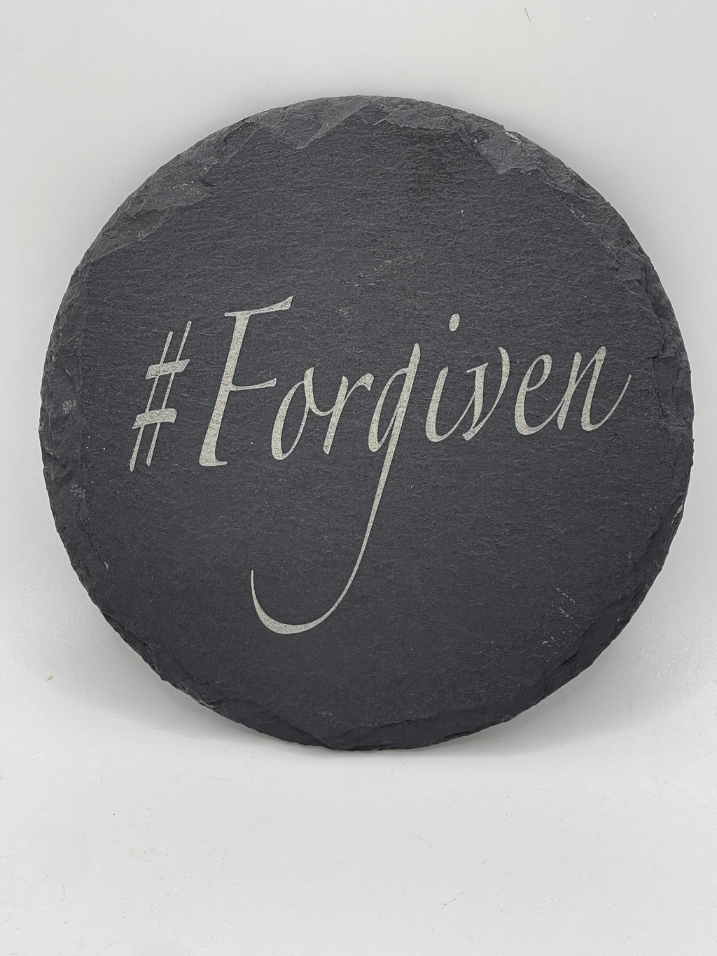 Forgiven Slate Coaster — Faith Message Gift