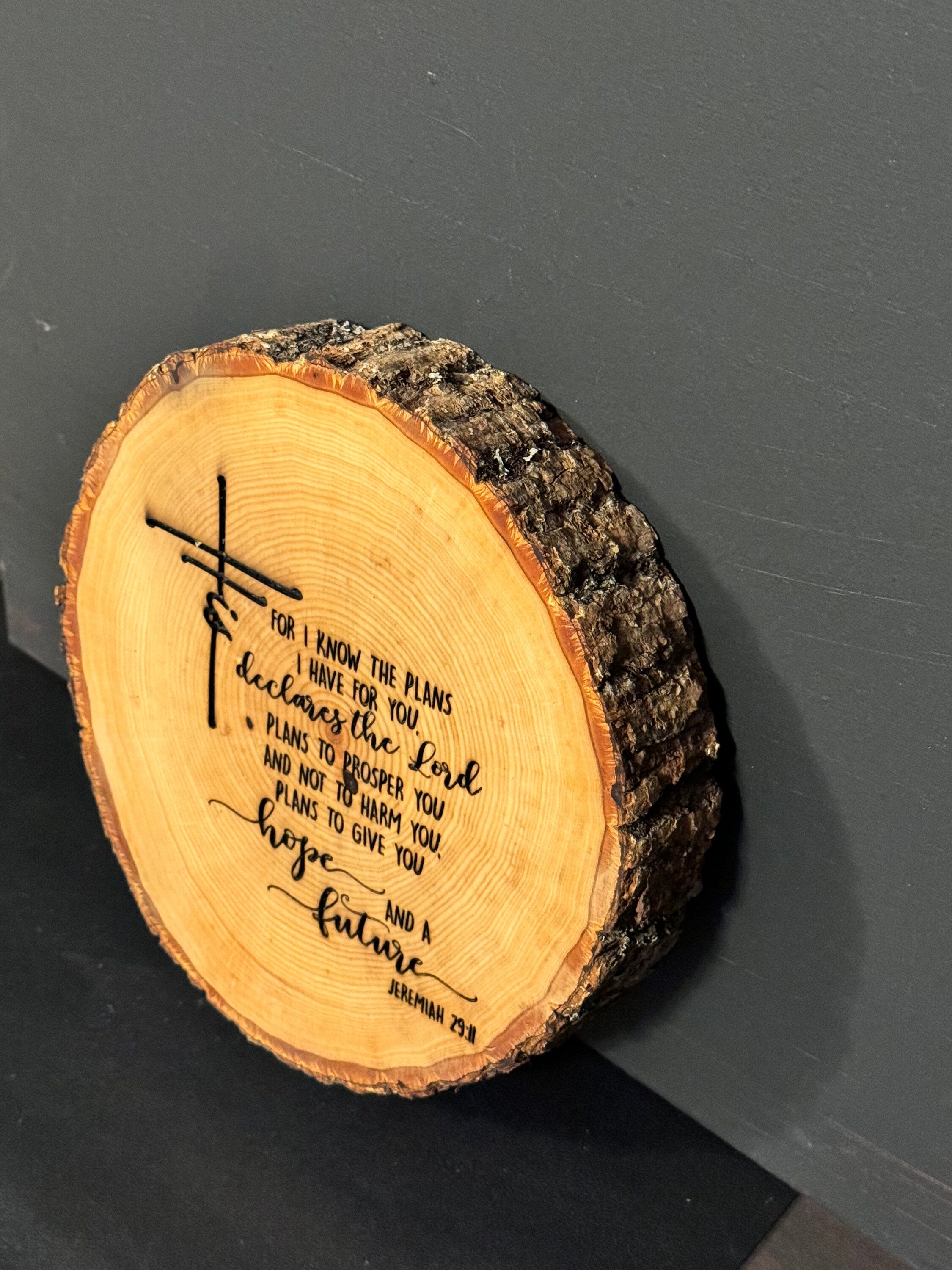 Jeremiah 29:11 Engraved Wood Plaque