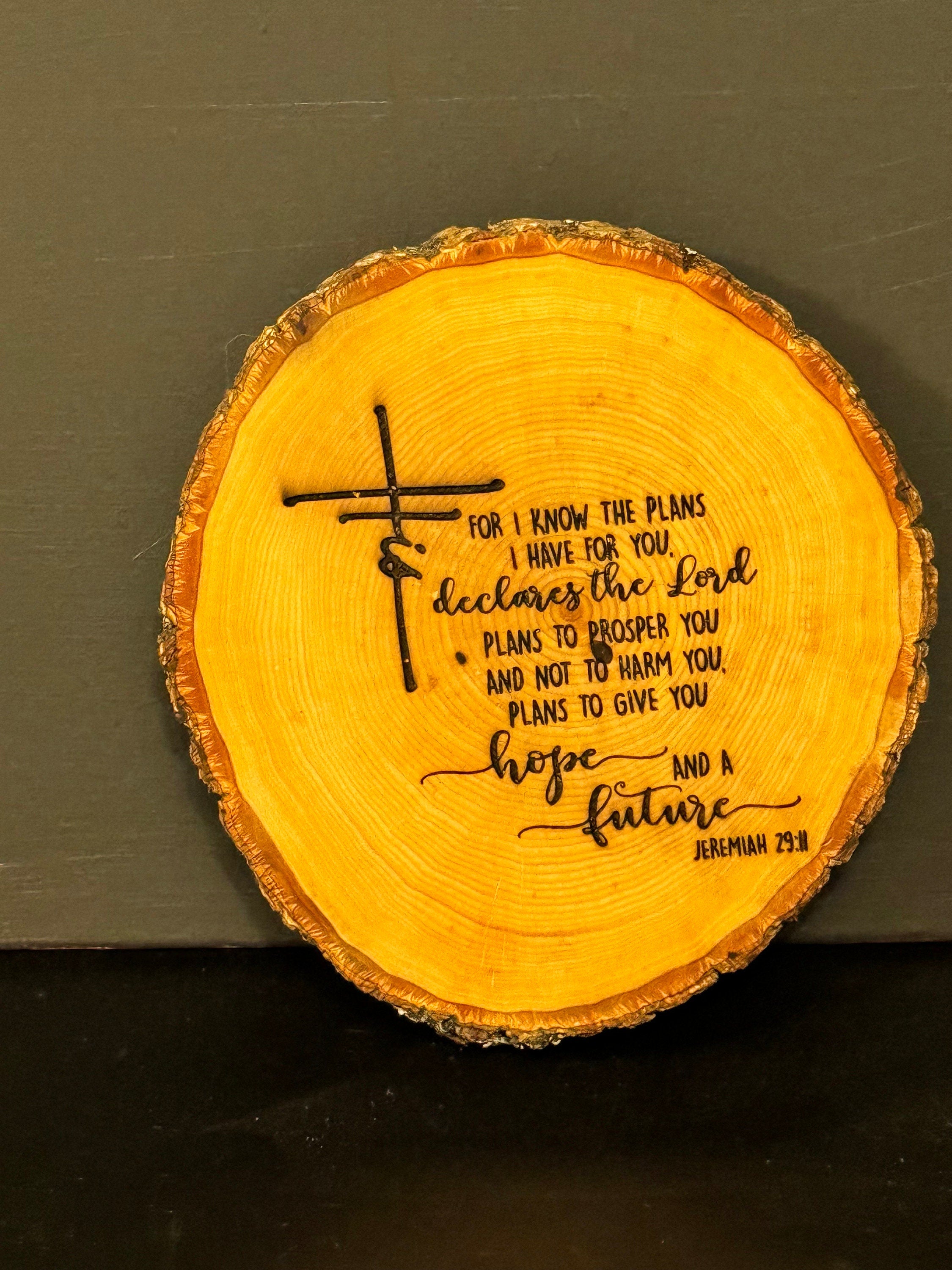 Jeremiah 29:11 Engraved Wood Plaque