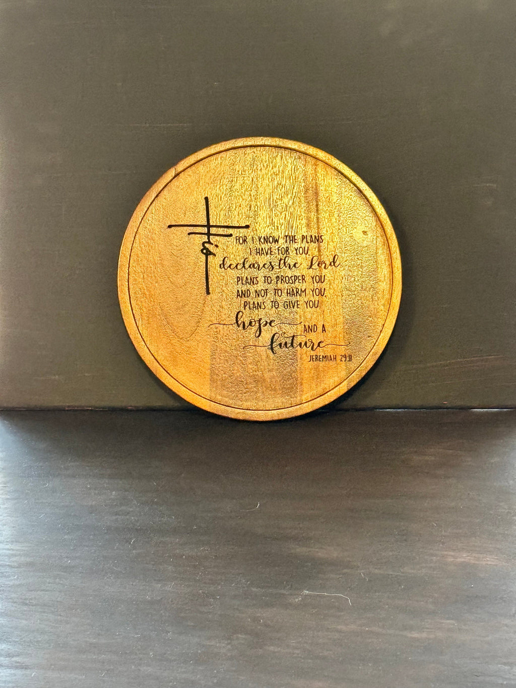 Jeremiah 29:11 Lazy Susan — Engraved Bible Verse