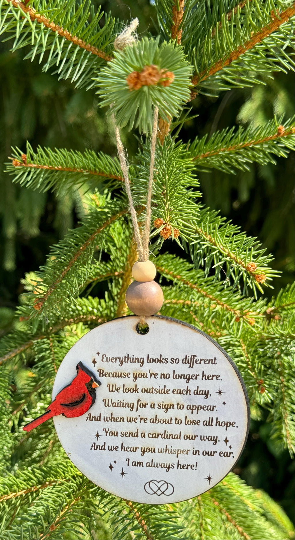 Cardinal Memorial Ornament — Christmas Keepsake