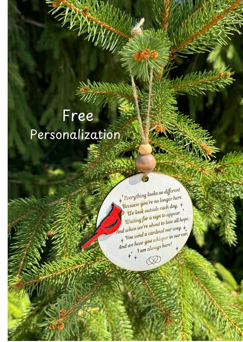 Cardinal Memorial Ornament — Christmas Keepsake
