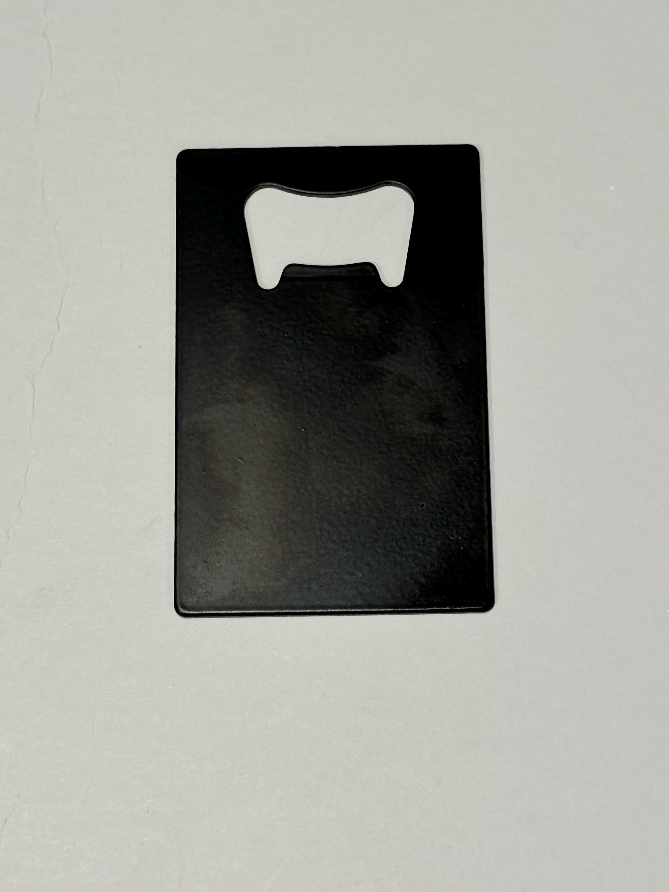 Personalized Bottle Opener: Credit Card Size, Engraved Metal Gift