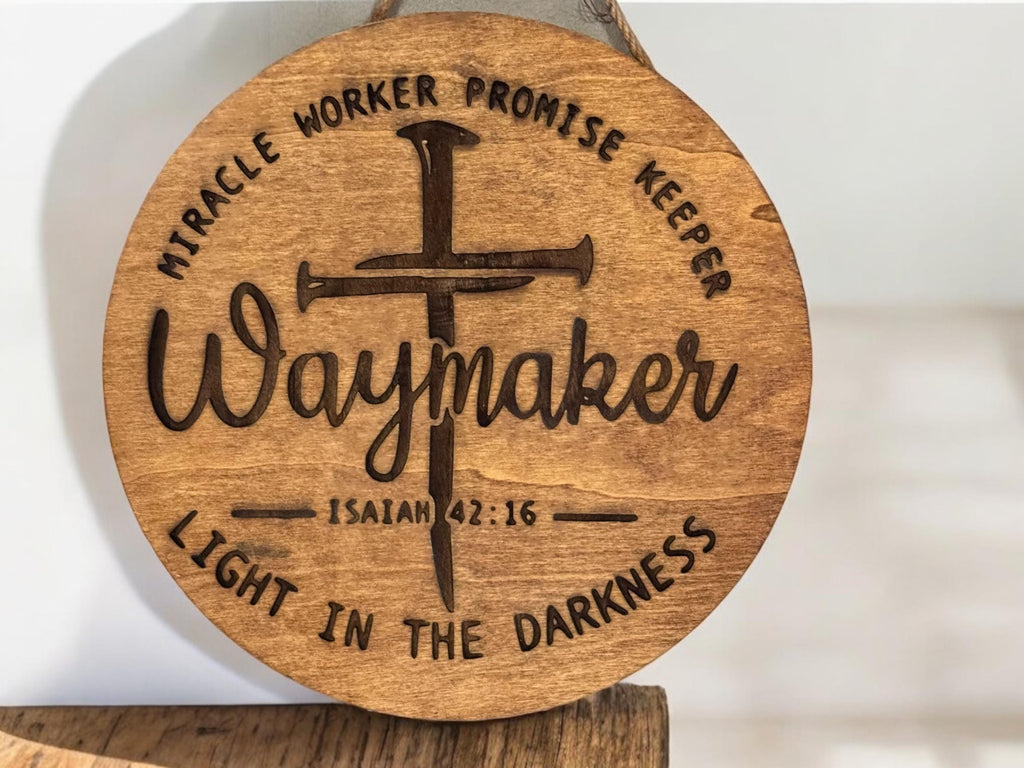 Waymaker Wood Faith Wall Sign