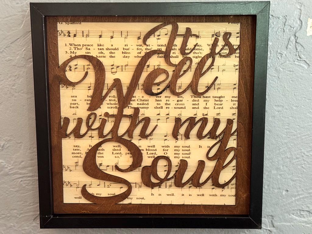 It Is Well Framed Christian Hymn Art