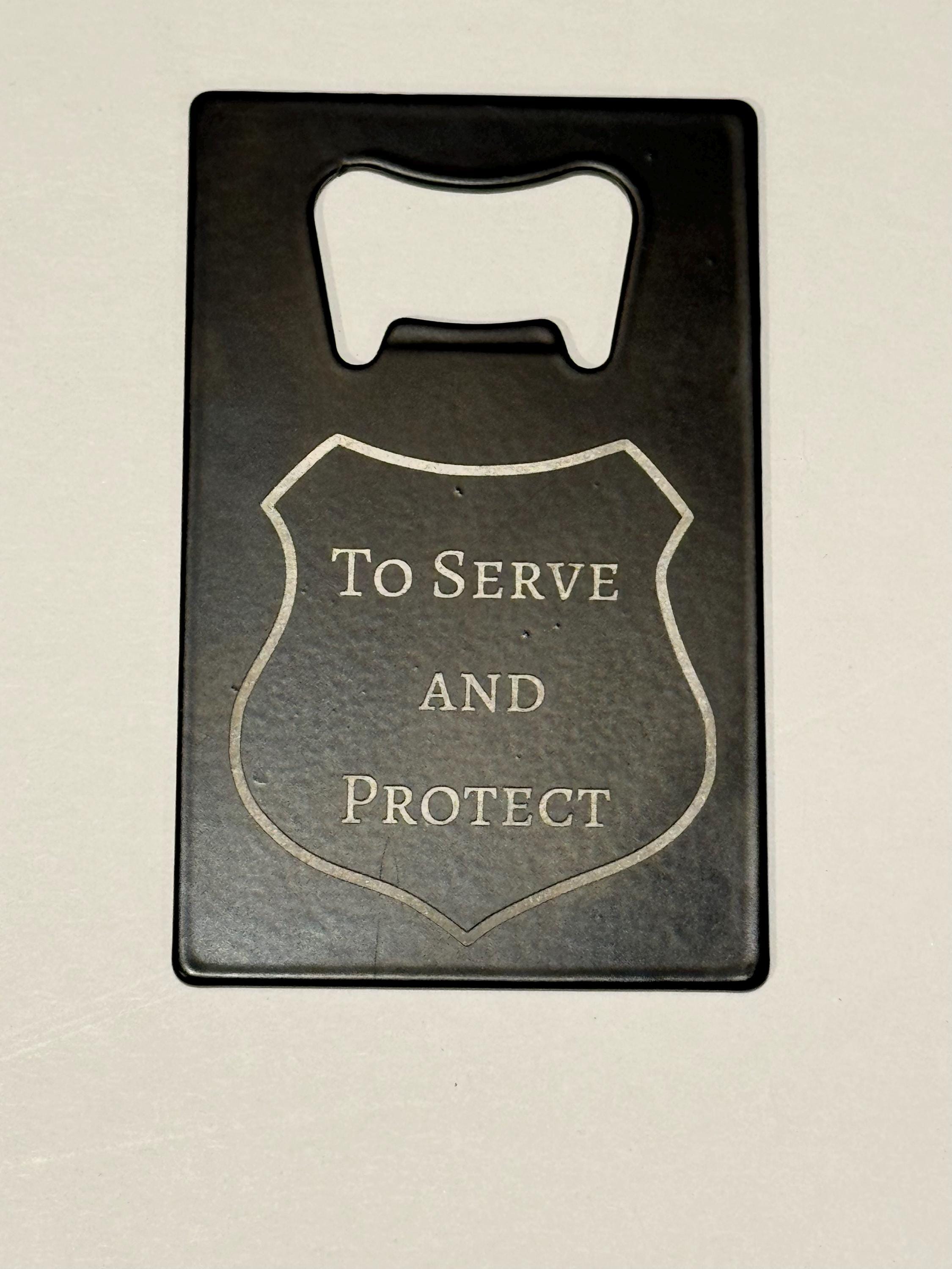 Personalized Bottle Opener: Credit Card Size, Engraved Metal Gift