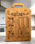 Personalized Kitchen Conversion Cutting Board