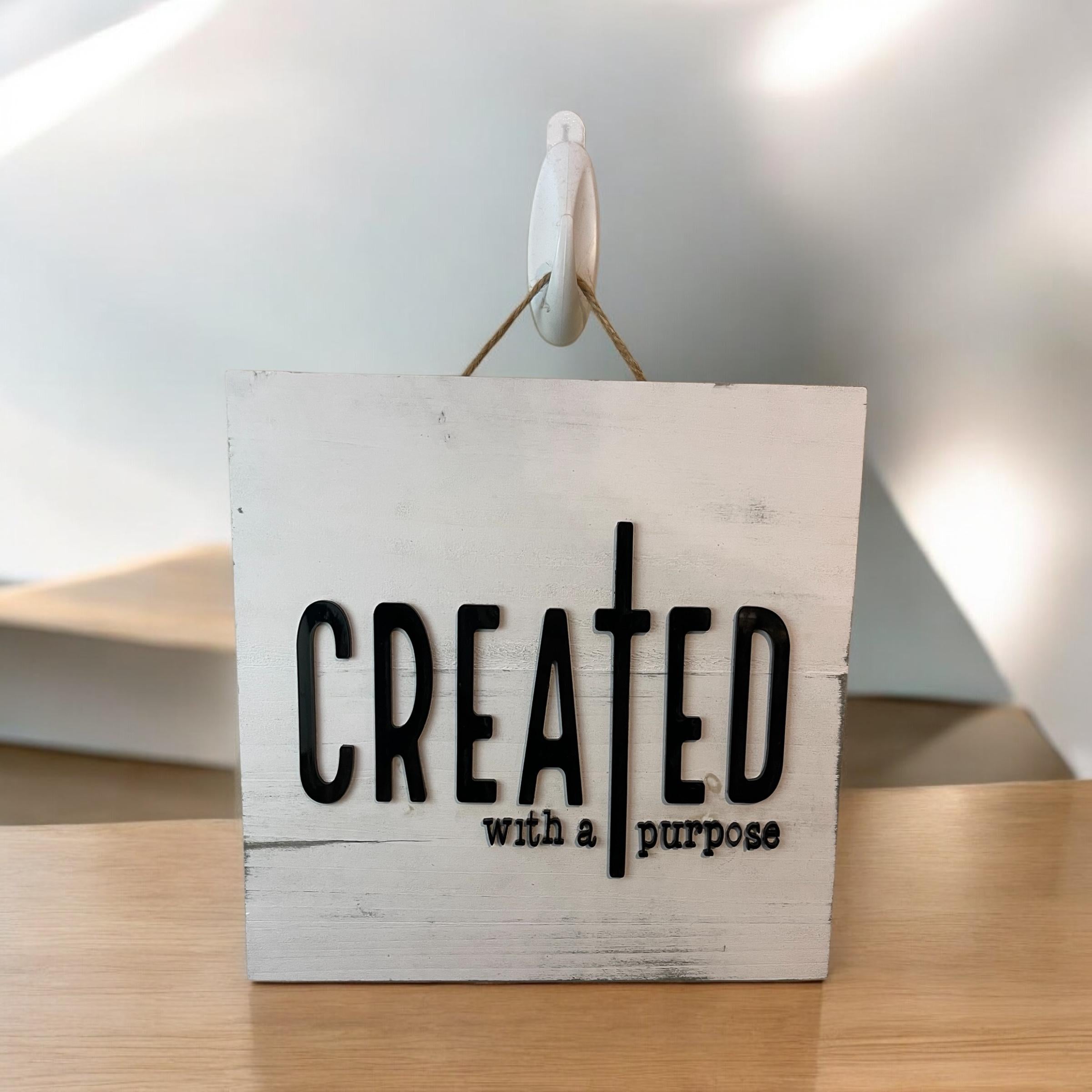 Christian Faith Wall Art — Rustic Acrylic Sign