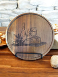 Wine Lover Lazy Susan — Couple's Wedding Keepsake
