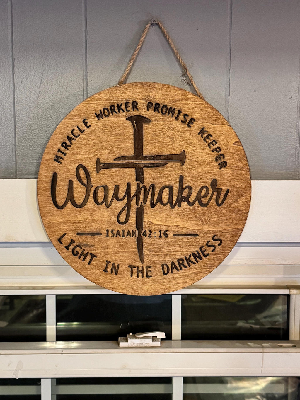 Waymaker Wood Faith Wall Sign