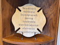 Fireman's Prayer Plaque — Engraved Maltese Cross