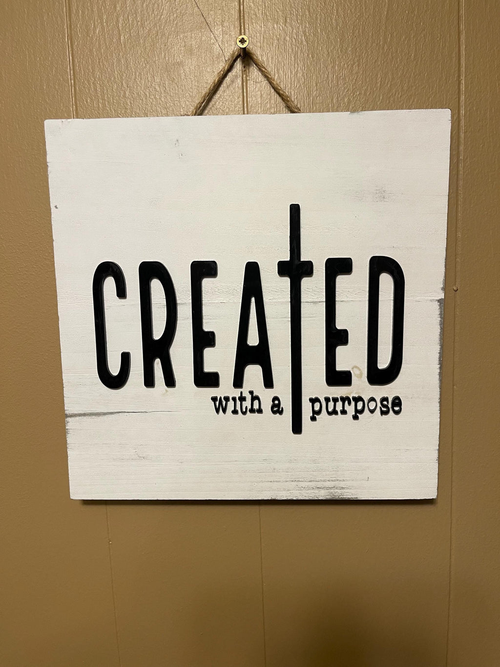 Christian Faith Wall Art — Rustic Acrylic Sign