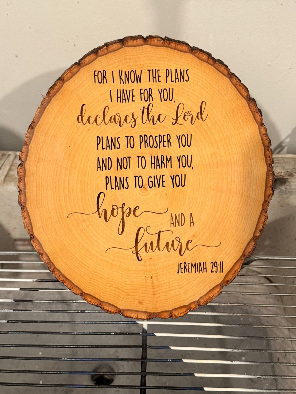 Jeremiah 29:11 Engraved Wood Plaque