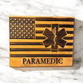 Paramedic Flag Plaque — First Responder Retirement