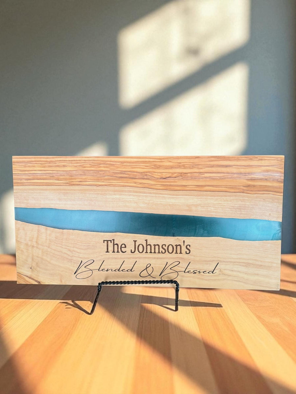 Olive Wood Resin River Cutting Board