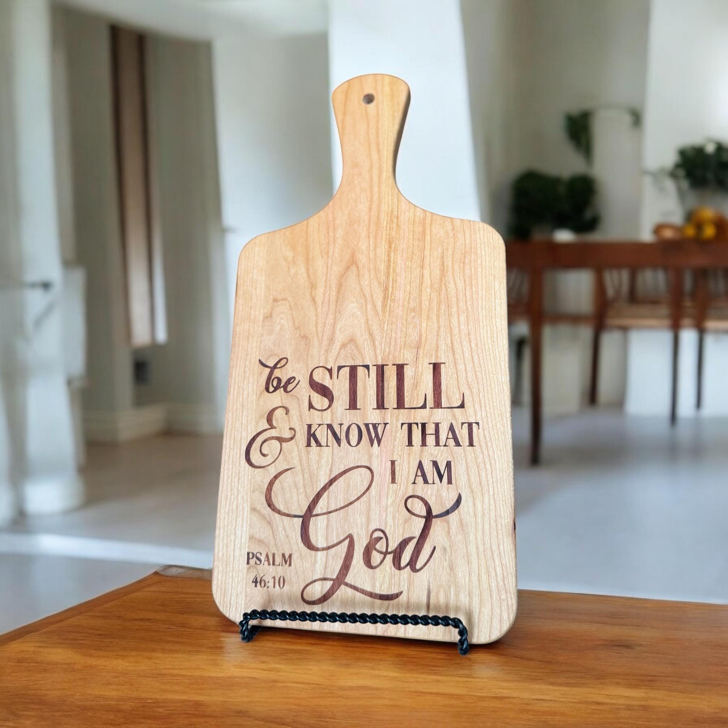 Christian Cutting Board — Bible Verse Maple