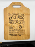 Eggnog Recipe Cutting Board — Christmas Kitchen Gift
