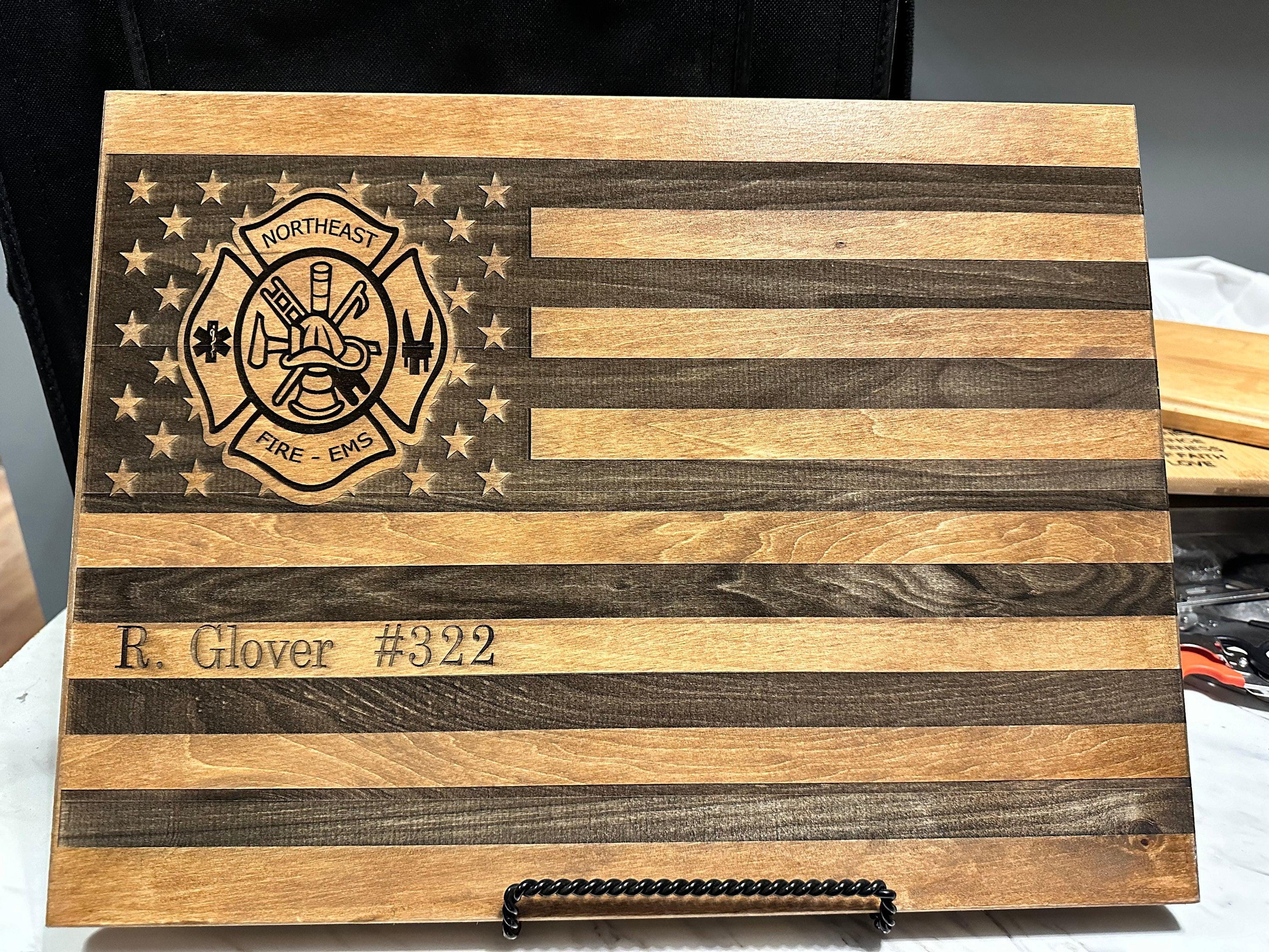Firefighter Flag Plaque — First Responder Gift