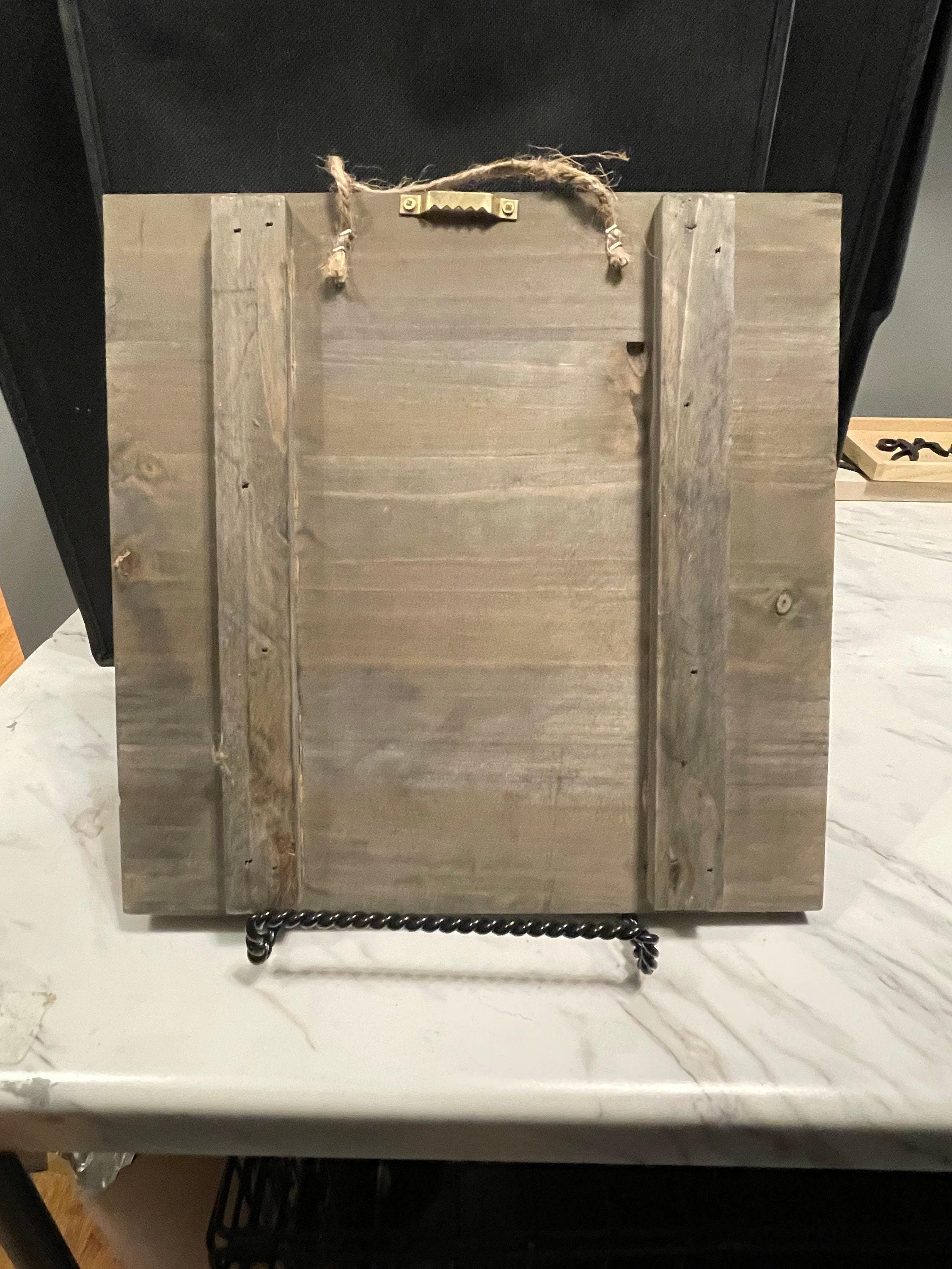 Christian Wall Art — Rustic Inspirational Sign