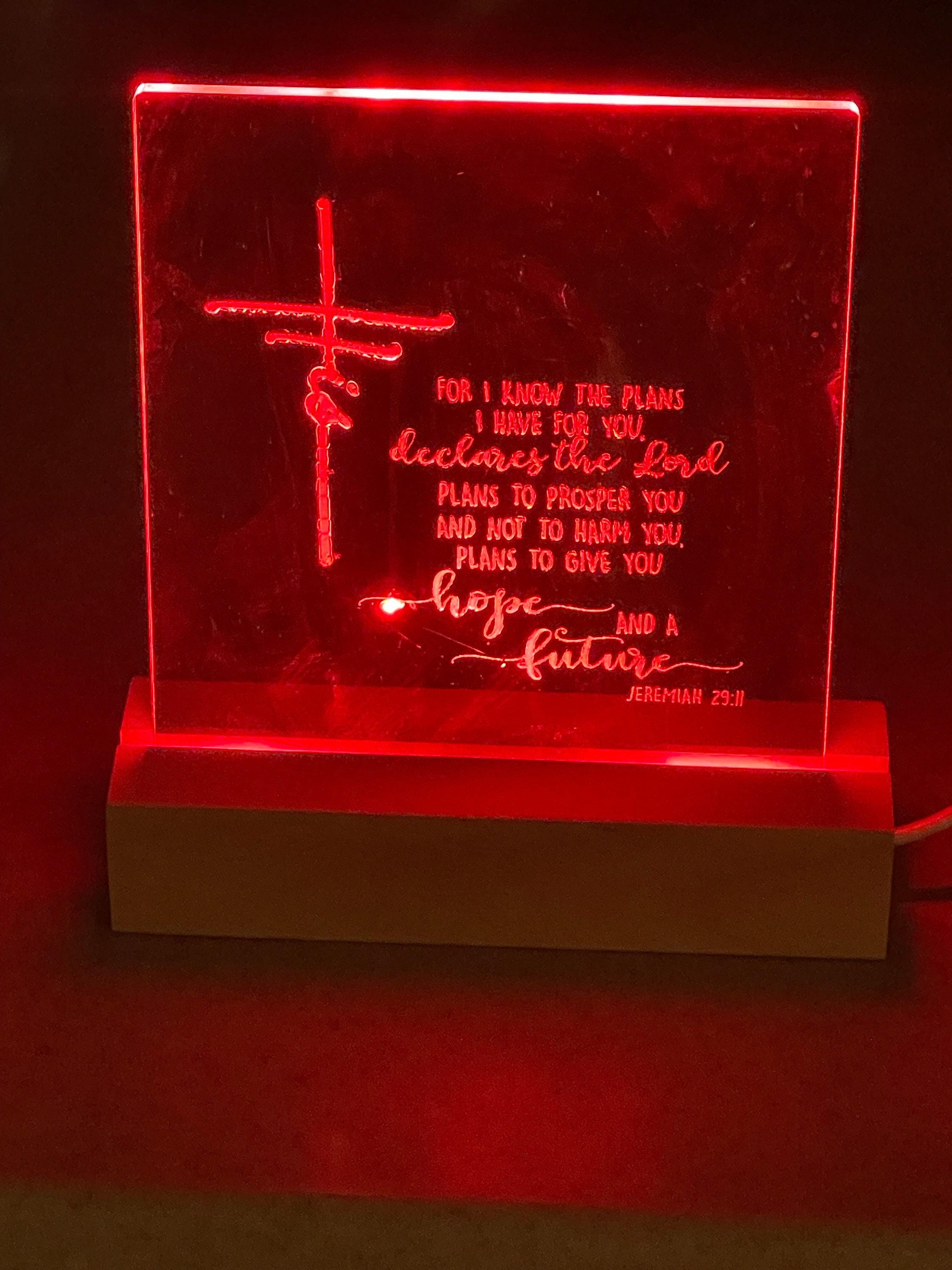 Personalized Acrylic Night Light — Wedding Centerpiece