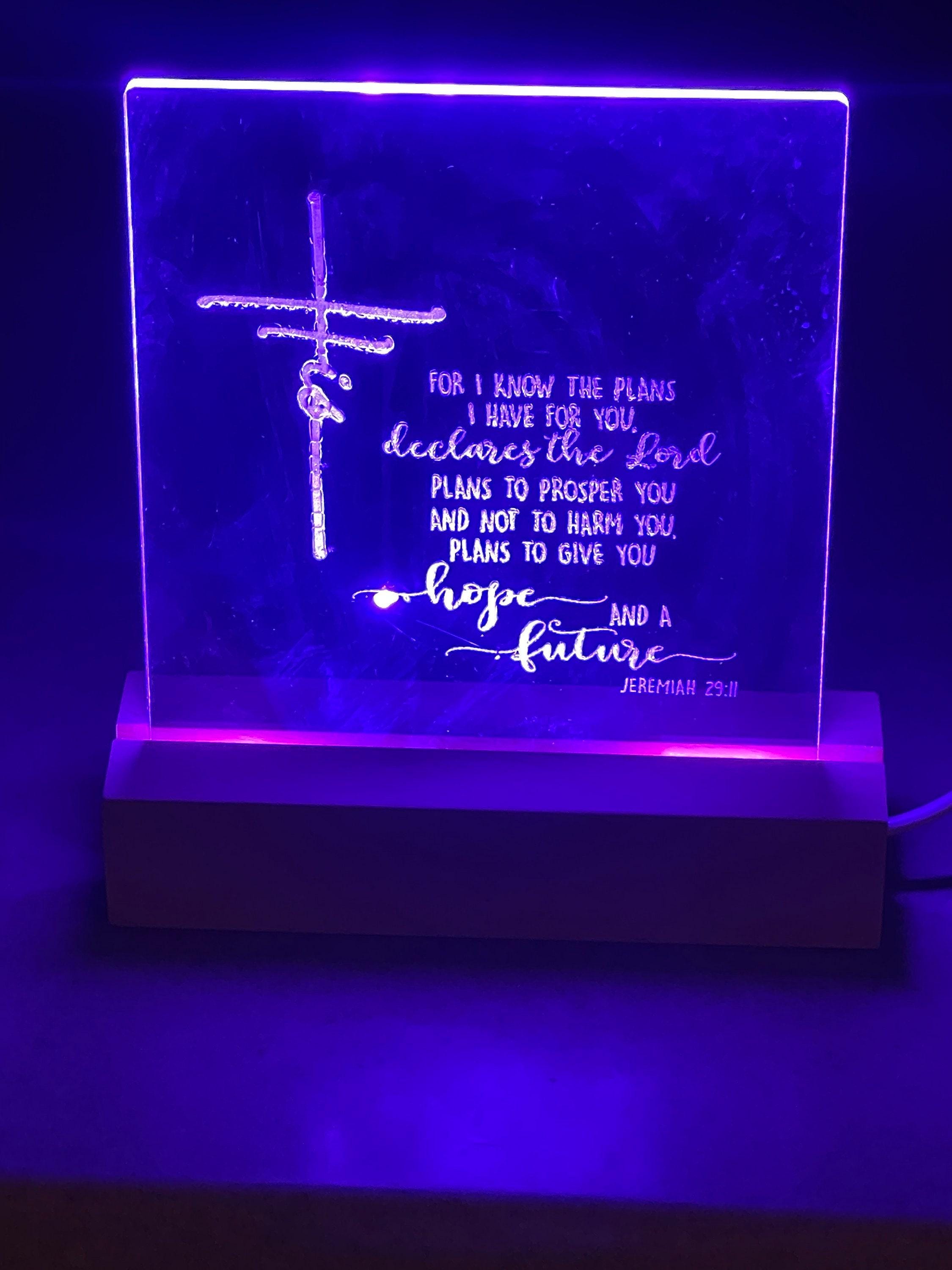 Personalized Acrylic Night Light — Wedding Centerpiece