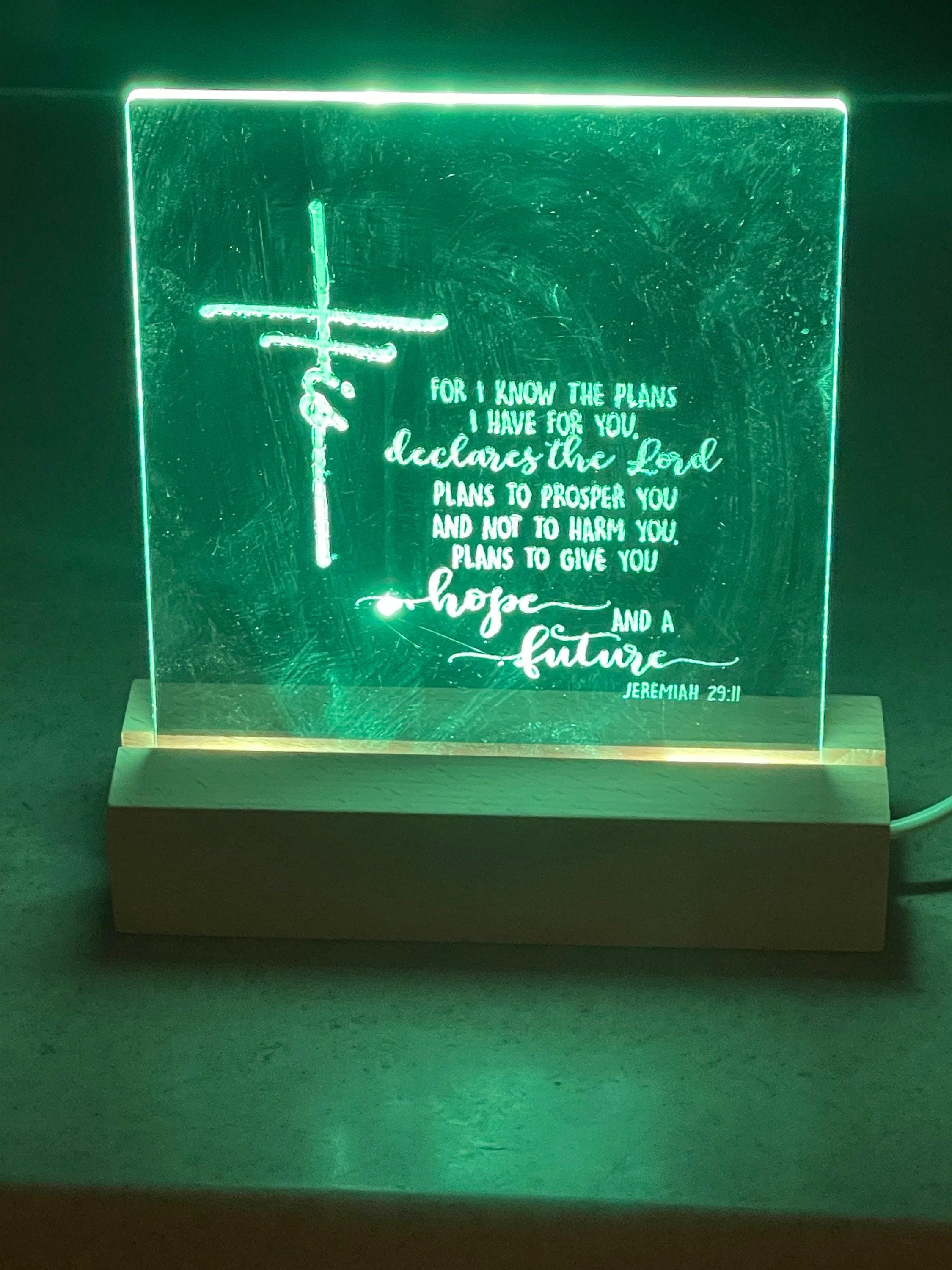 Personalized Acrylic Night Light — Wedding Centerpiece