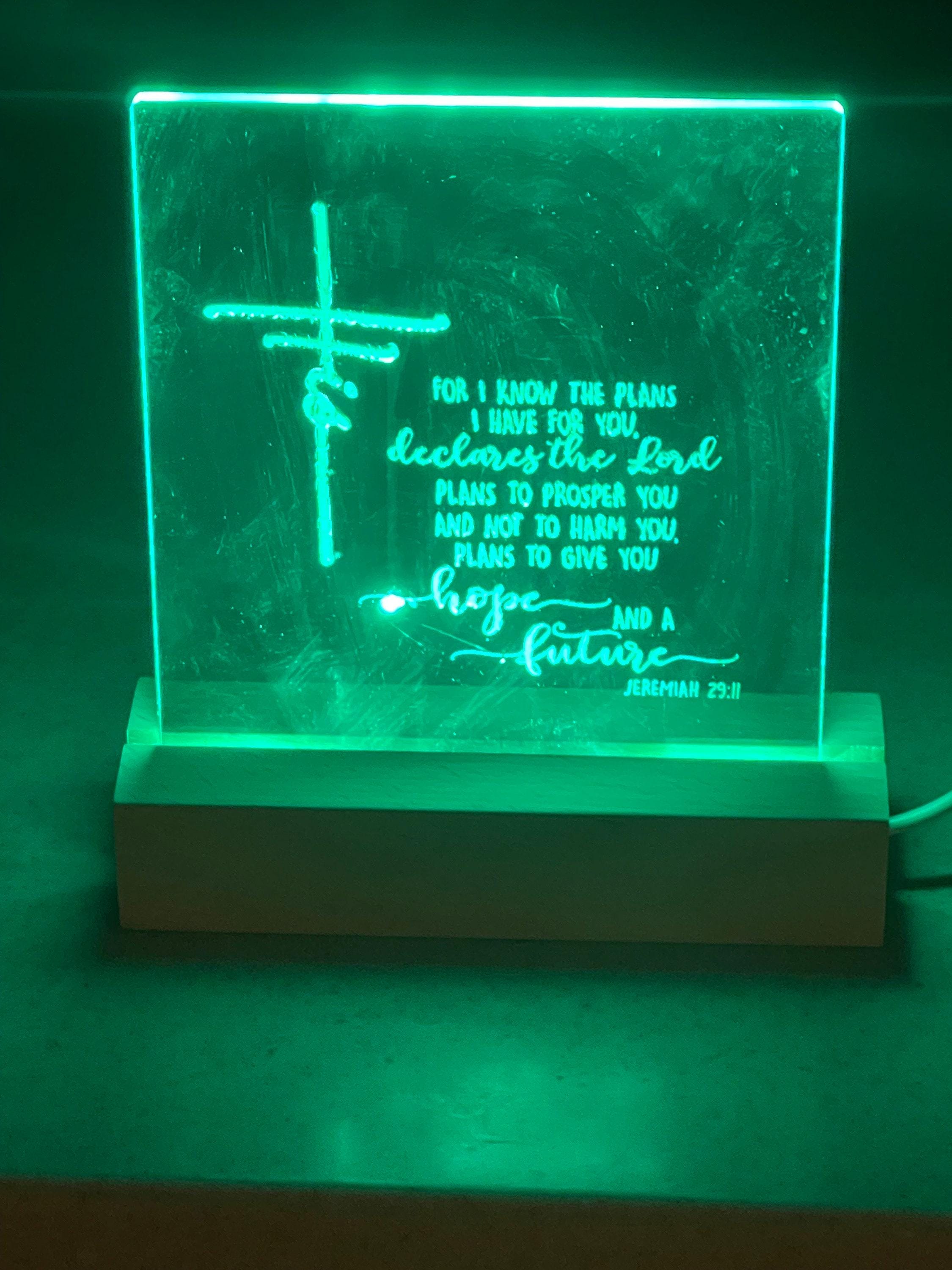 Personalized Acrylic Night Light — Wedding Centerpiece