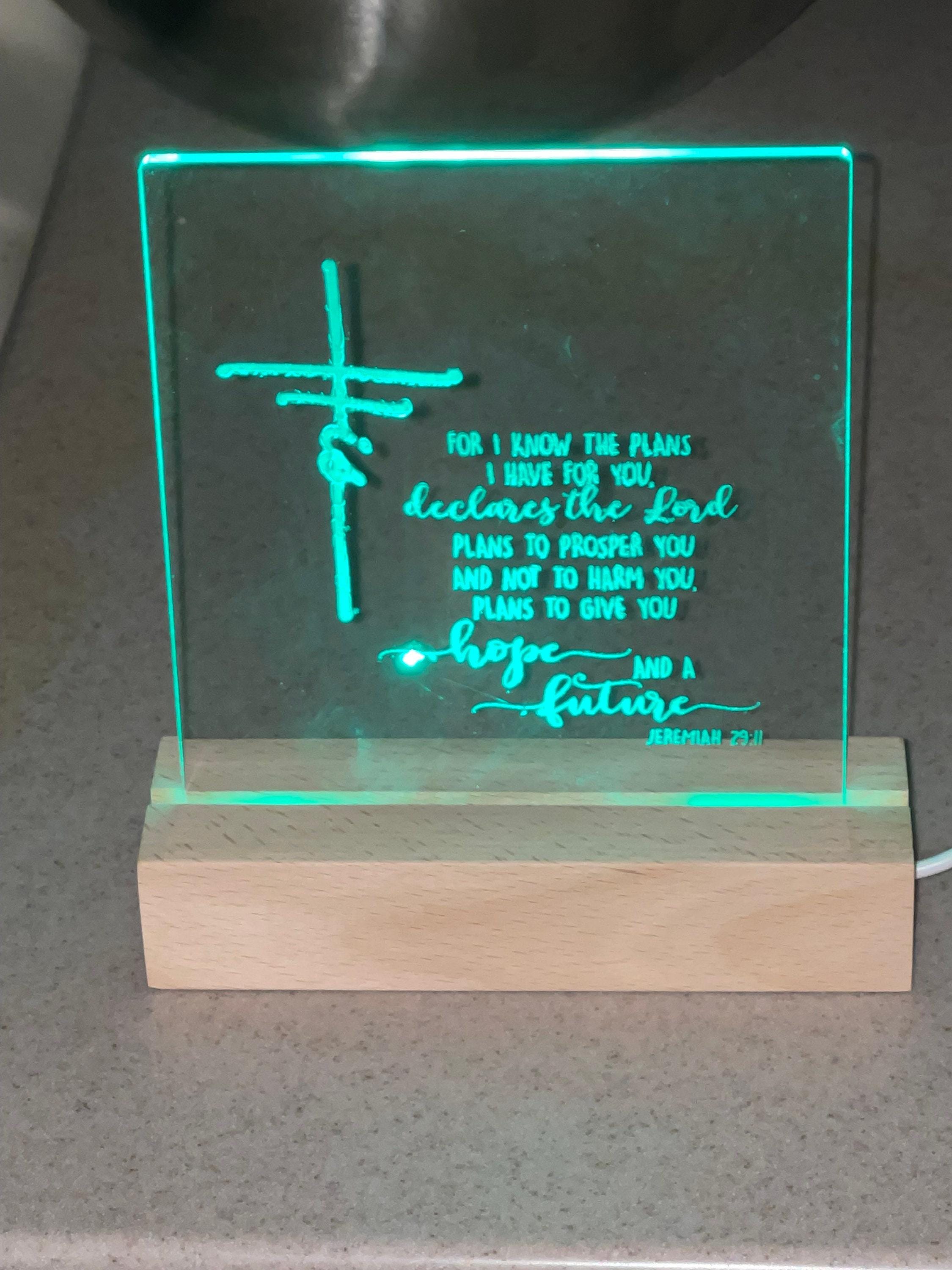 Personalized Acrylic Night Light — Wedding Centerpiece