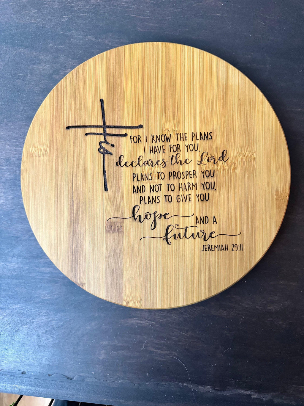 Bible Verse Lazy Susan — Christian Kitchen Decor