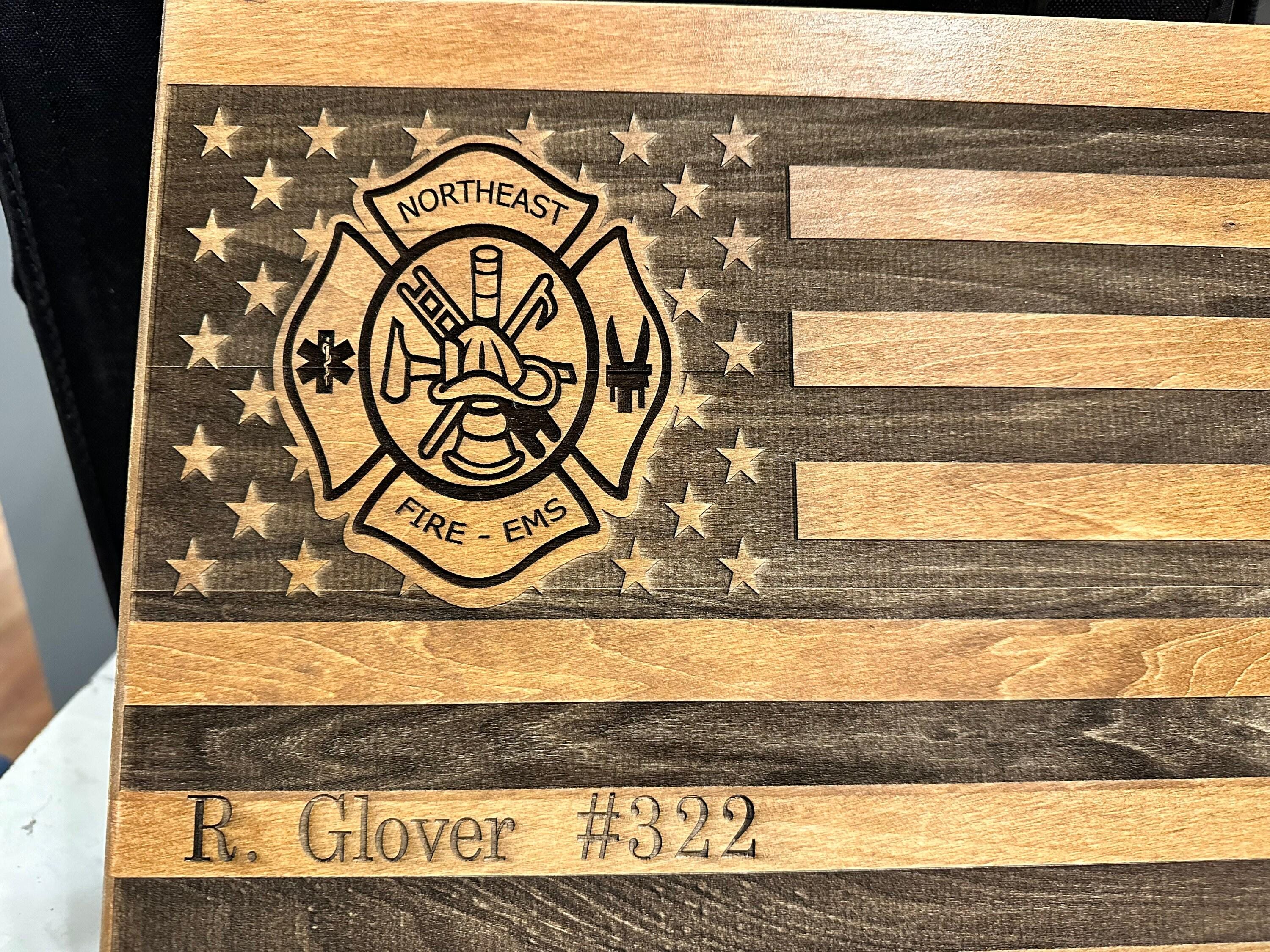 Firefighter Flag Plaque — First Responder Gift