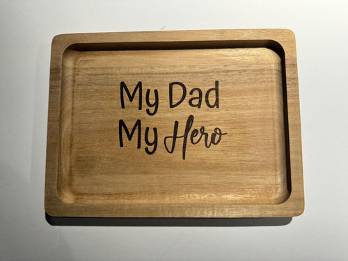 Custom Engraved Wooden Valet Tray